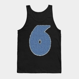 Number Six Blue Denim Tank Top